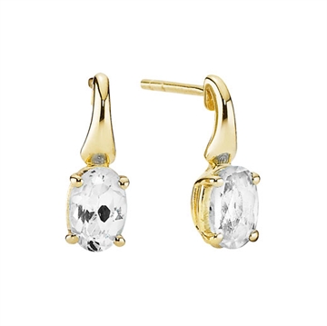 Ørestikker i Guld med zirkoniasten