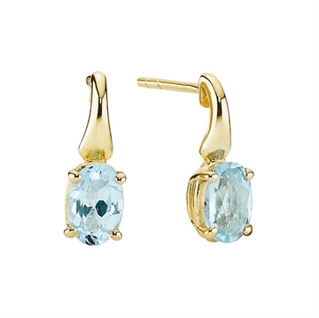 Ørestikker i Guld med topaz