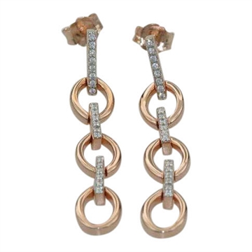 Ørestikker i Sølv m. zirkonia