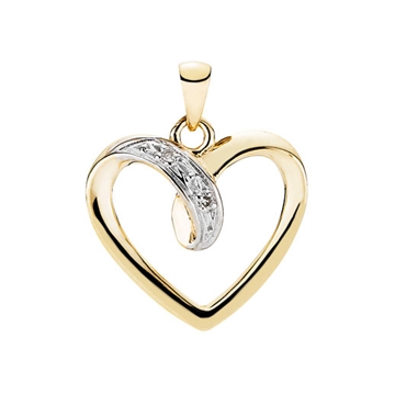 Vedhæng i Guld med hjerte