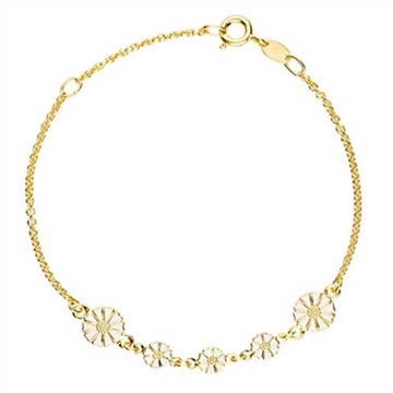 Fprgyldt Marguerit armbånd i Sølv