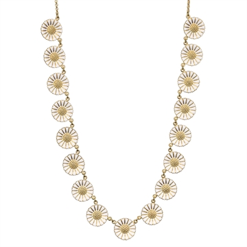 Marguerit collier forgyldt