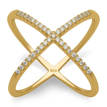 Forgyldt ring i Sølv