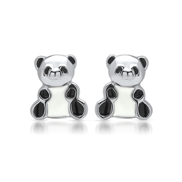Ørestikker i Sølv m. panda