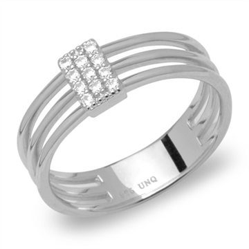 Ring i Sølv m. zirkonia