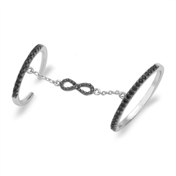 Infinity ring i Sølv m. kæde