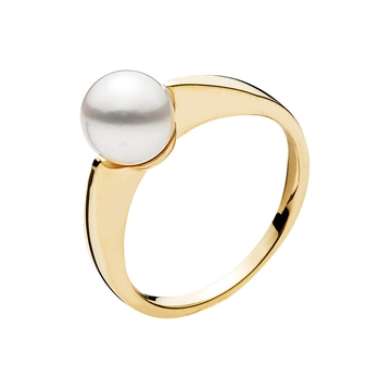 Ring i Guld med perle