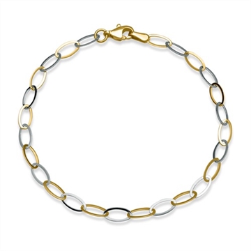 Armbånd i 8 kt. Guld & Hvidguld