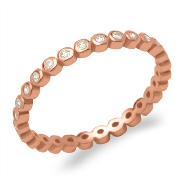 Ring i rosaforgyldt sølv 