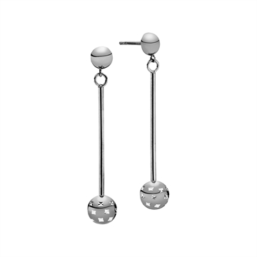 Ørehænger i sort Sølv