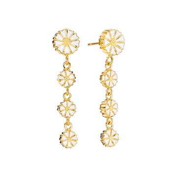 Forgyldte Marguerit ørehænger