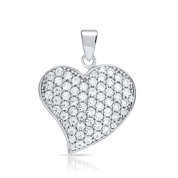 Hjertevedhæng i Hvidguld