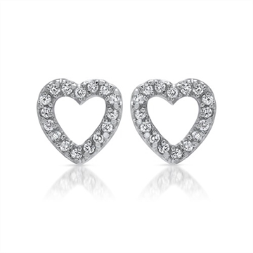 Ørestikker i Sølv med hjerter