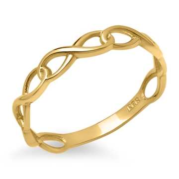 Infinity ring i Guld