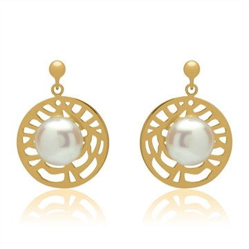 Forgyldte ørestikker i Sølv