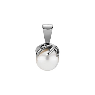 Vedhæng i 14 kt. Hvidguld m. perle