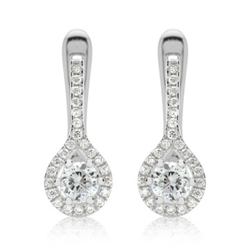 Ørehænger i sølv m. zirkonia