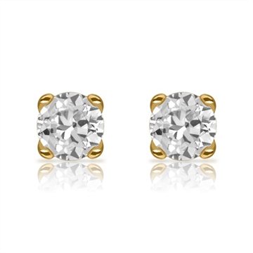 Ørestikker i 8 kt. guld m. zirkonia