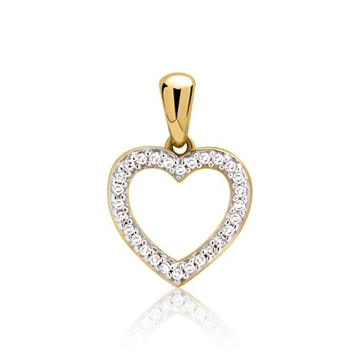 Vedhæng i Guld med hjerte