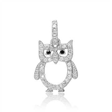 Vedhæng i sølv m. ugle