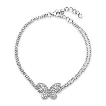 Armbånd i Sølv med sommerfugl