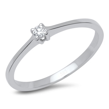 Forlovelsesring i Hvidguld