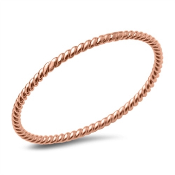 Snoet rosaforgyldt ring