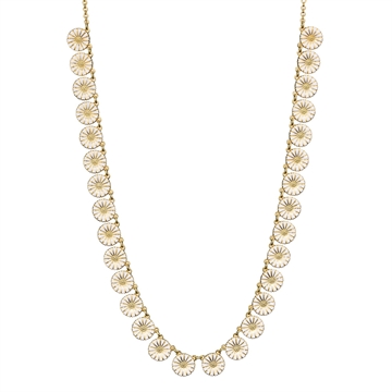 Forgyldt Marguerit collier