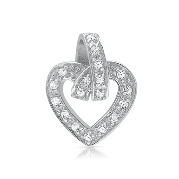 Vedhæng i Sølv m. hjerte