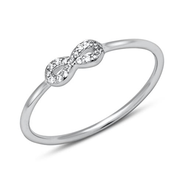 Infinity ring i Sølv