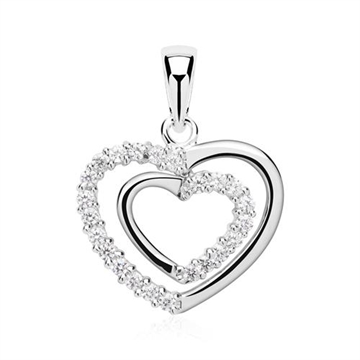 Vedhæng i Sølv m. hjerte