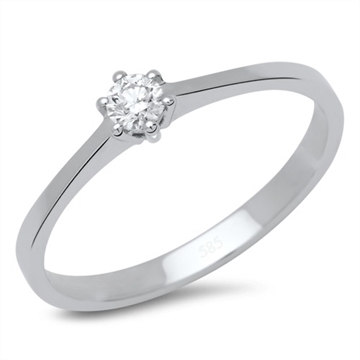 Forlovelsesring i Hvidguld