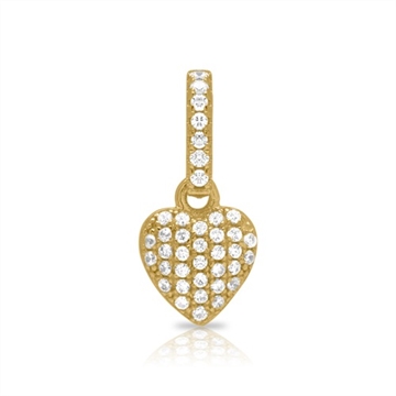 Forgyldt vedhæng m. hjerte