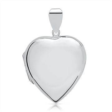 Medaljon i Sølv m. hjerte