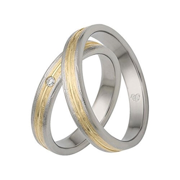 Vielsesringe i stål og guld