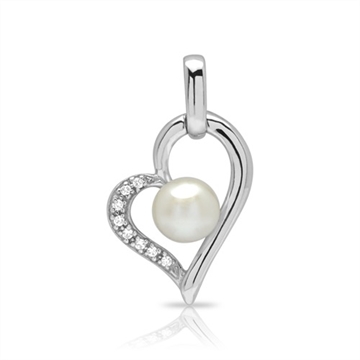 Vedhæng i Sølv m. hjerte