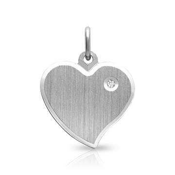 Vedhæng i Sølv m. hjerte
