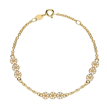 Forgyldt Marguerit armbånd