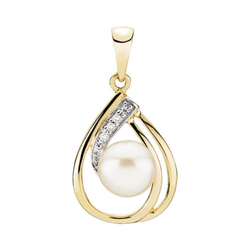 Vedhæng i 8  Guld med perle