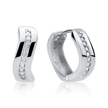 Creoler i Sølv m. zirkonia 