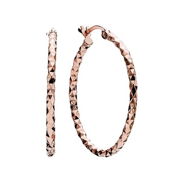 Rosaforgyldte creoler - 29 mm