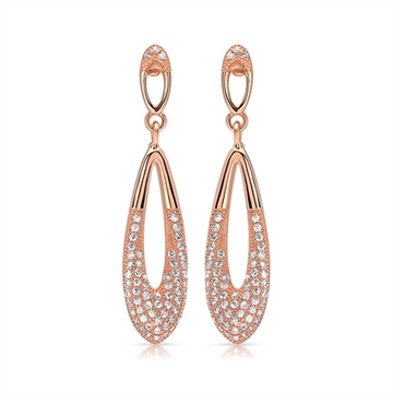 Rosaforgyldte ørestikker m. zirkonia