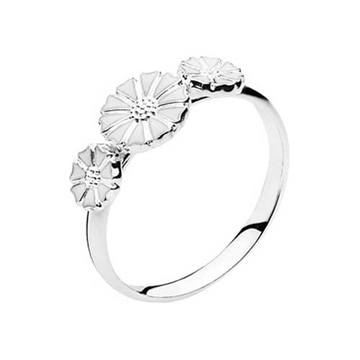 Marguerit ring i Sølv