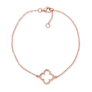 Rosaforgyldt armbånd m. kløver