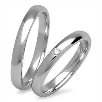 Klassiske vielsesringe i Sølv