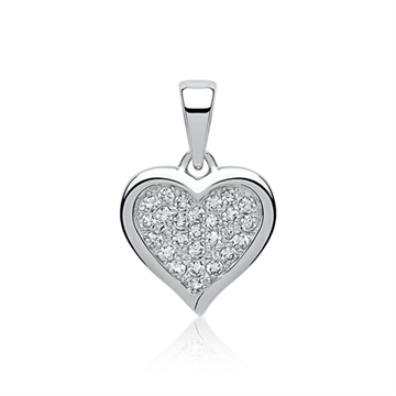 Vedhæng i Sølv med hjerte