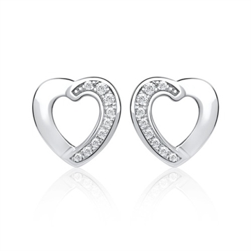 Ørestikker i Sølv med hjerter