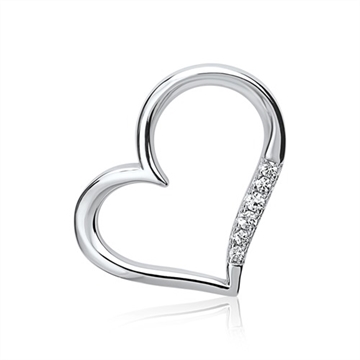 Vedhæng i Sølv m. hjerte