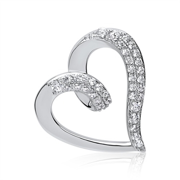 Vedhæng i Sølv med hjerte