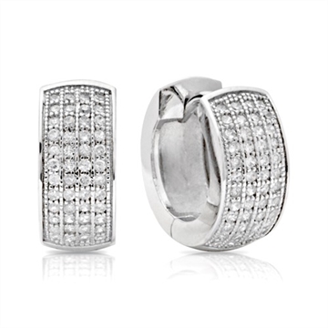 Creoler i Sølv m. zirkonia